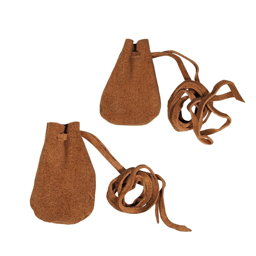 7630 Trinket Bags, Coin Dice Medieval Purses, Drawstring Medicine Bag Suede